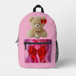 Teddy Bear Cold Brew Printed Backpack