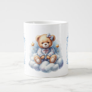 Teddy Bear Colourful Balloon Beary First Birthday Large Coffee Mug
