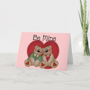 Teddy Bear Couple - Be Mine Valentine's Day Card