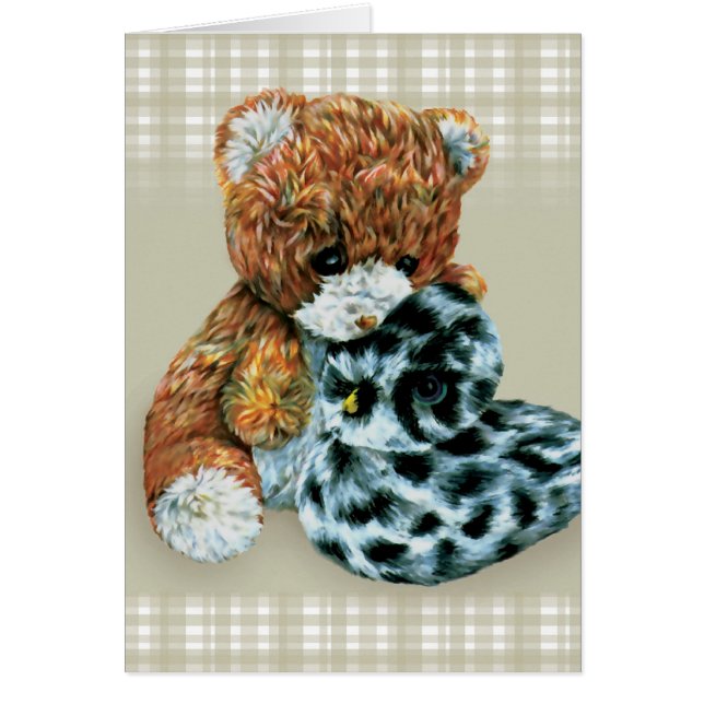 Teddy bear cuddles card (Front)
