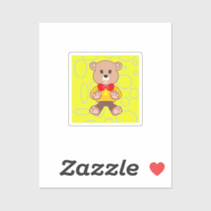 Teddy Bear Custom-Cut Vinyl Sticker