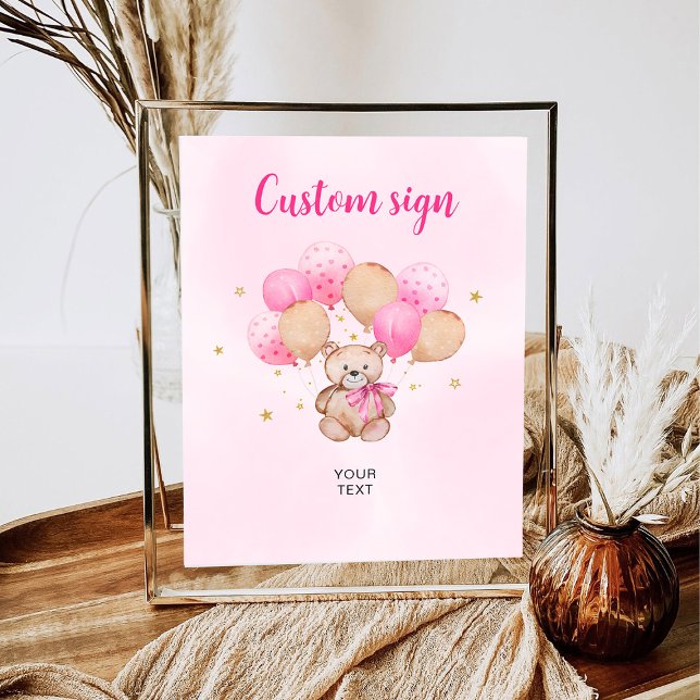 Teddy Bear Custom Sign Poster (Creator Uploaded)