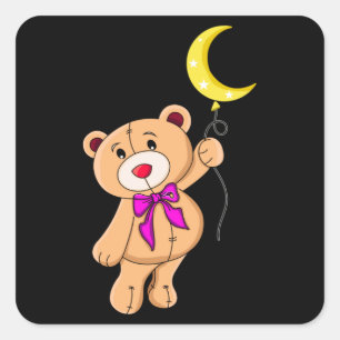 Teddy Bear Cute Baby Cuddle Animal Love Gift Idea Square Sticker