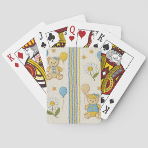 Teddy Bear Daisy Garden Pattern (10) Playing Cards