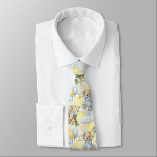 Teddy Bear Daisy Garden Pattern (2) Tie