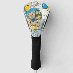 Teddy Bear Daisy Garden Pattern (4) Golf Head Cover