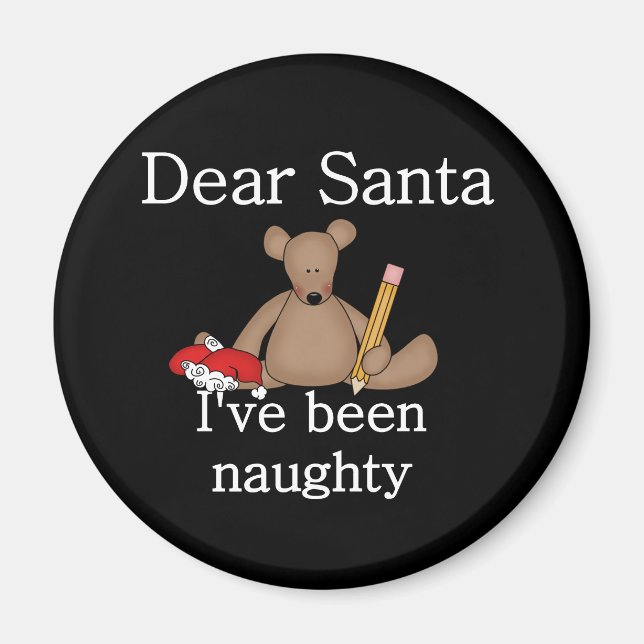 Teddy Bear Dear Santa Magnet (Front)