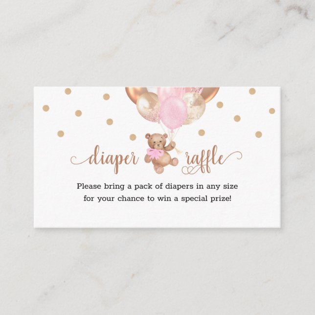 Teddy Bear Diaper Raffle Baby Shower Enclosure Car (Front)