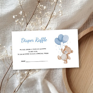 Teddy Bear Diaper Raffle Enclosure Card