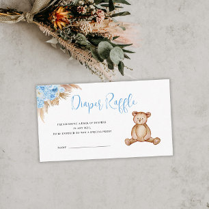 Teddy Bear Diaper Raffle Enclosure Card