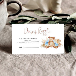 Teddy Bear Diaper Raffle Enclosure Card