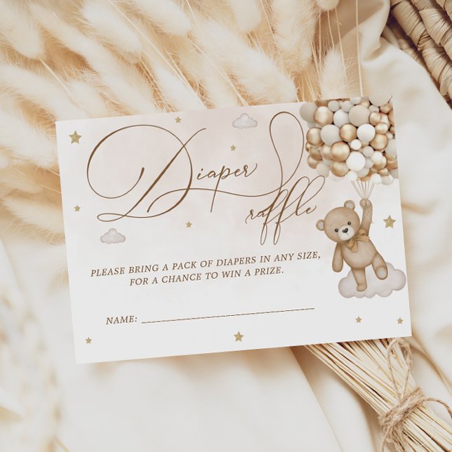 Teddy Bear Diaper Raffle  Enclosure Card (Creator Uploaded)