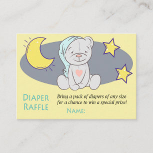 Teddy bear Diaper Raffle Tickets
