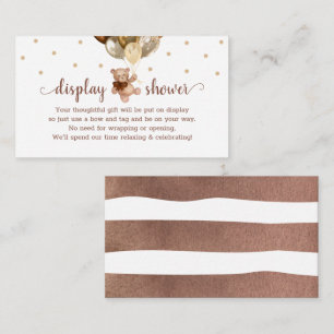 Teddy Bear Display Shower Insert for Invitation