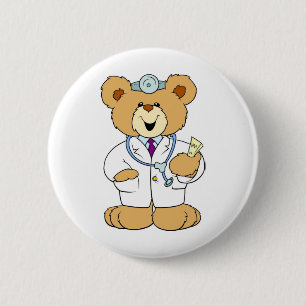 Teddy Bear Doctor 6 Cm Round Badge
