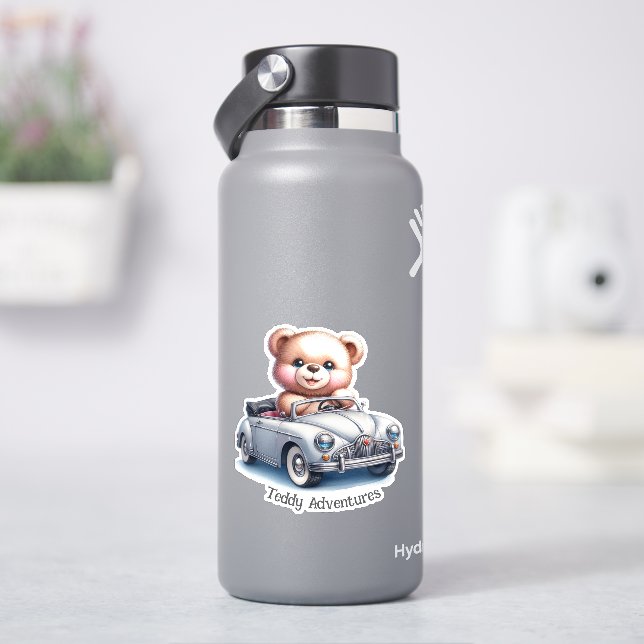 Teddy Bear Driving a Convertible Car (HydroFlask)