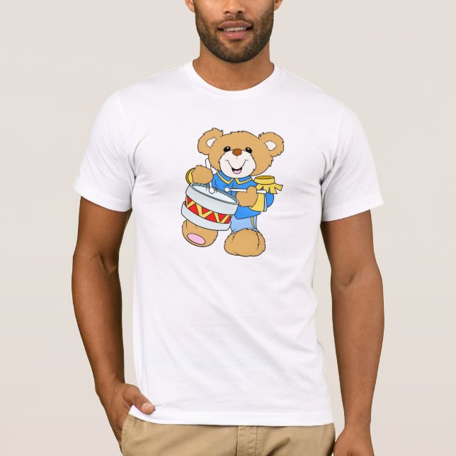 Teddy Bear Drummer T-Shirt (Front)