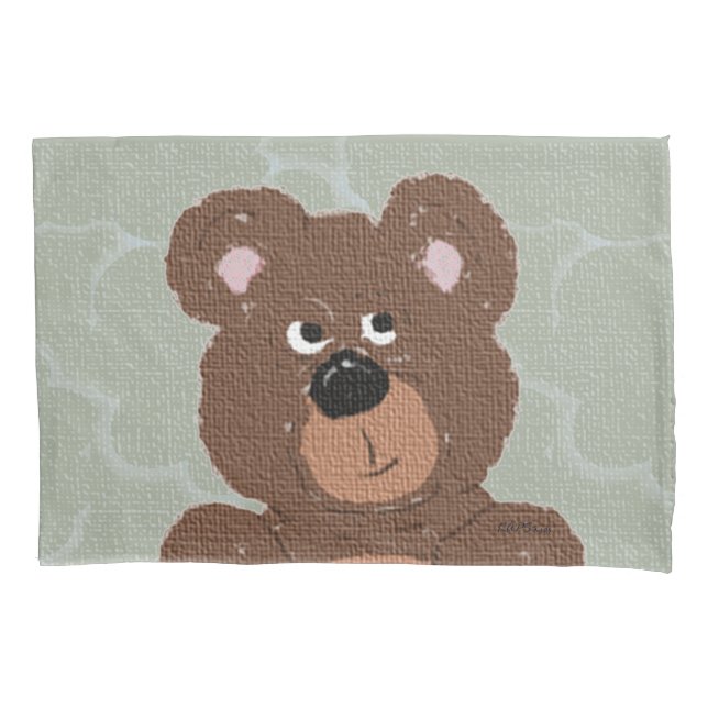 Teddy Bear Face Pillowcase (Front)