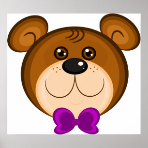 Teddy Bear Face Poster