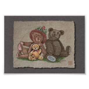 Teddy Bear Family Photo Print