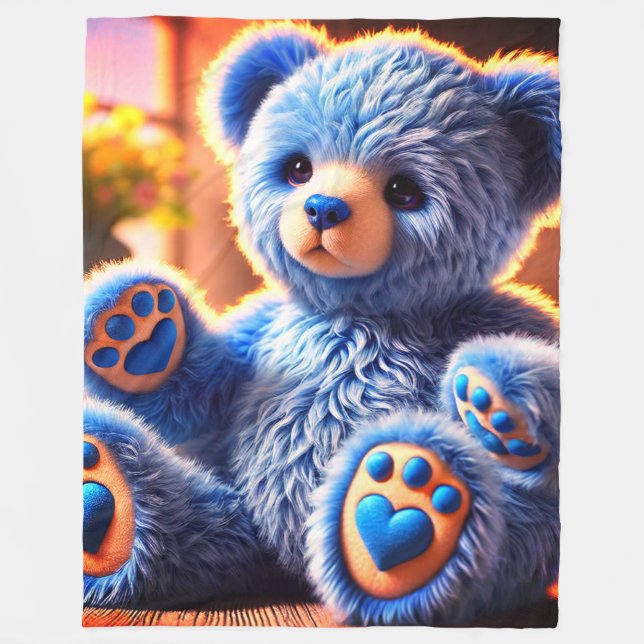 Teddy Bear Fleece Blanket (Front)