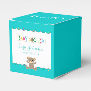 Teddy Bear Gender Neutral Baby Shower Thank You Favour Box