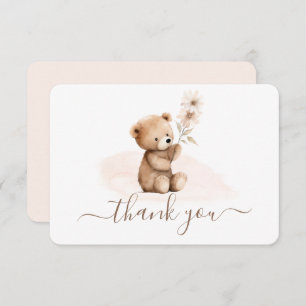 Teddy Bear gender neutral thank you card