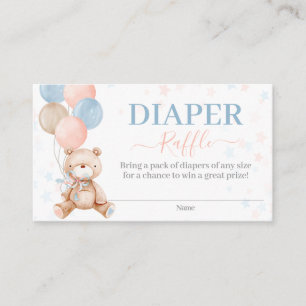 Teddy Bear Gender Reveal Diaper Raffle Enclosure C