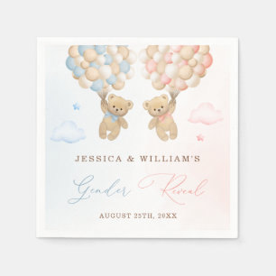Teddy Bear Gender Reveal Napkin