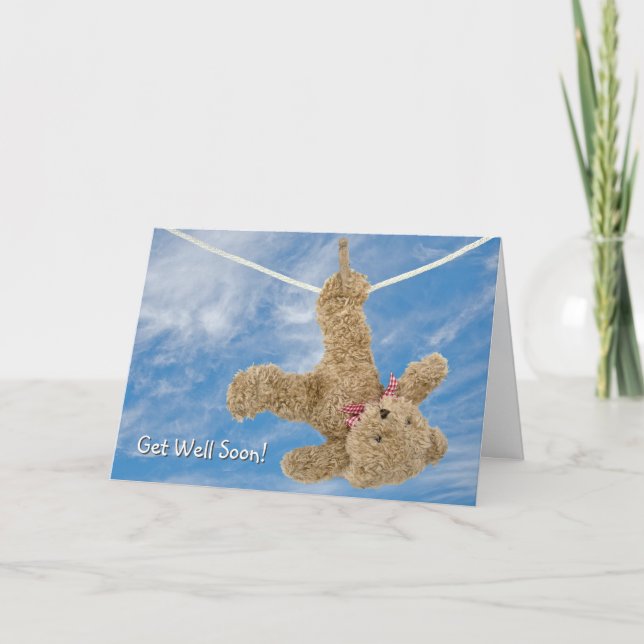 Teddy Bear Get Well Soon  Card (Front)