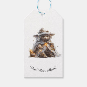 Teddy bear. Ghost. TRICK OR TREAT Gift Tags