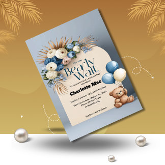 Teddy Bear Girl Baby Shower  Invitation