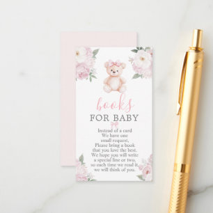 Teddy Bear Girl Books for Baby Card