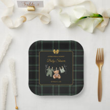 Teddy Bear Green Buffalo Check