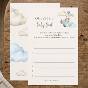 Teddy Bear Guess the Baby Food Shower Game