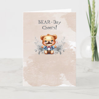 Teddy Bear Happy Birthday Greeting Card