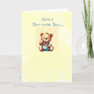 Teddy Bear Happy Birthday Greeting Card