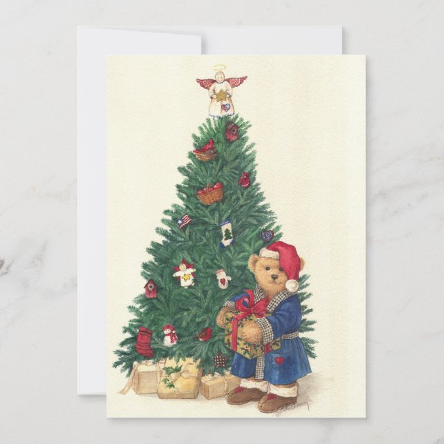 TEDDY BEAR HOLIDAY PARTY INVITE (Front)