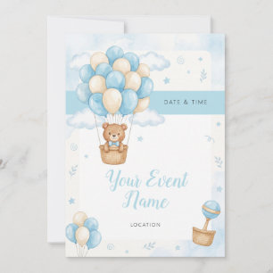 Teddy Bear Hot Air Balloon Invitation