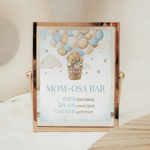 Teddy Bear Hot Air Balloon Mum Osa Bar Poster