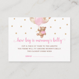 Teddy Bear How Big Is Mummy's Belly Game Card