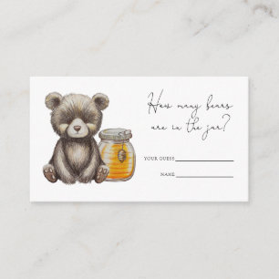 Teddy bear how many bears are in the jar enclosure card