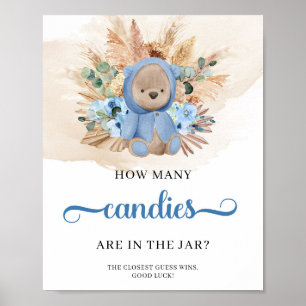 Teddy bear How Many Candies Are In The Jar game Poster