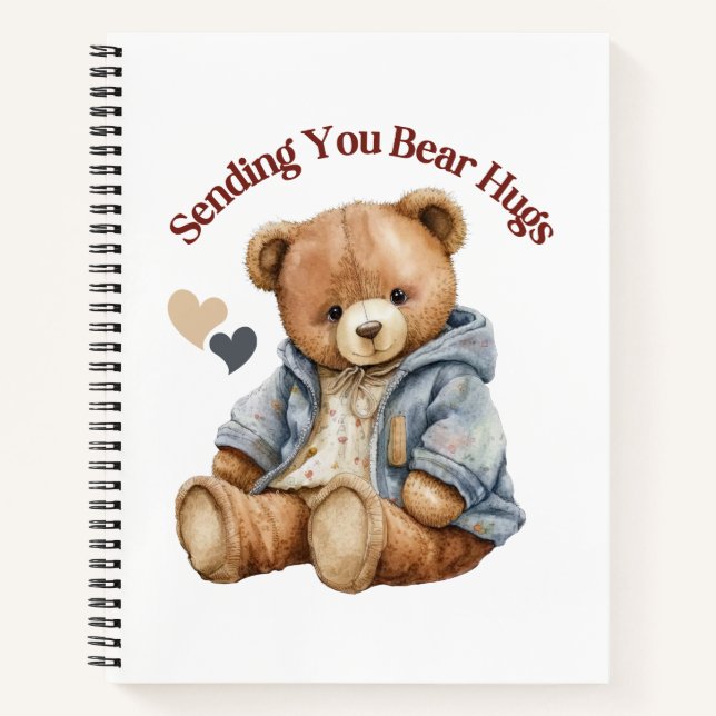 Teddy Bear Hug Notebook (Front)