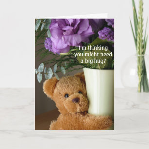 Teddy Bear Hugs and Flowers-Get Well Card