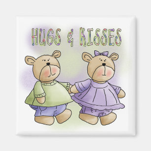 Teddy Bear Hugs and Kisses Tshirts and Gifts Magnet