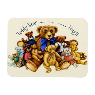 TEDDY BEAR HUGS MAGNET *Customise