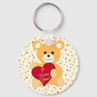 Teddy Bear "I Love You!" Valentine's Day Keychains