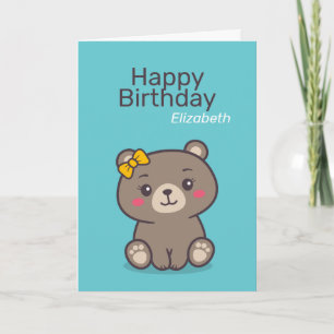 Teddy Bear Illustration Card