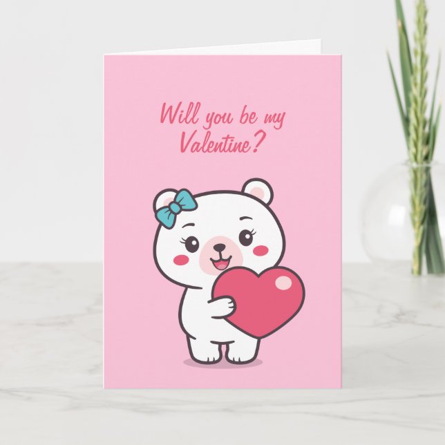 Teddy Bear Illustration Card (Front)